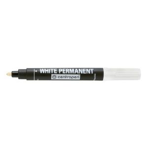 Marker suchościeralny Centropen okrągły 2.5mm, Biały